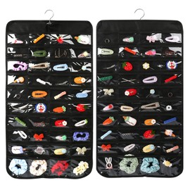 Luney Hanging Jewelry Organizer, 80 Pockets Earring Holder Organizer with Pockets for Woman, for Hanging Earrings, Necklaces, Bracelets, Rings, Storage, Closet(1PCS, No Zipper)