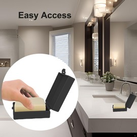 Elimeta Soap Holder 2 Pack, Shower Bar Case Fit Dr Squatch Soap, Waterproof Travel Soap Container with Lid, Square Bathroom Soap Dish Box for Camping, Gym and Outdoor Traveling (Black)