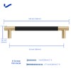 LONTAN 10 Pack Black Kitchen Handles 160mm Black Cupboard Handles