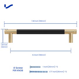 LONTAN 10 Pack Black Kitchen Handles 160mm Black Cupboard Handles Aluminum Alloy Kitchen Cupboard Pulls for Wardrobe Bathroom Cabinet Drawer