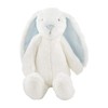 Mud Pie Blue Plush Bunny, Large, 15" x 9", White