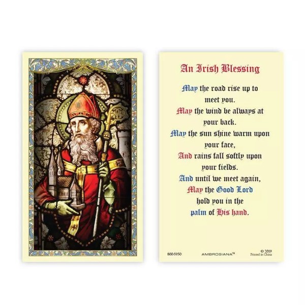 Catholic Saint Patrick Holy Card Pack of 25 Size 4.375