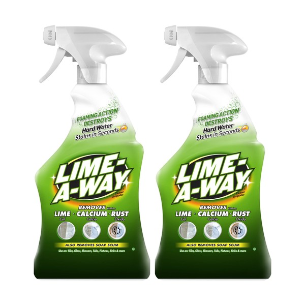 Lime-A-Way Bathroom Cleaner, Removes Lime Calcium Rust, 32 oz (Pack of 2)