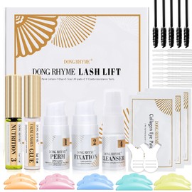 2023 Upgrade Lash Lift Kit, Keratin Eyelash Perm Kit, Eyebrow Eyelash Curling Lamination Kit Professional Lash Lift Extensions, Semi-Permanent Curling Perming Wave Suitable at Home and Salon by DONG RHYME