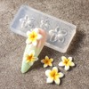 5pcs Silicone Nail Molds Flower Nail Mold Plumeria Cherry Blossom