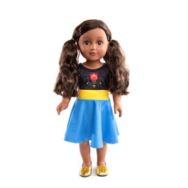 Little Adventures Twirl Princess Doll Dress (Alpine) - Doll Not Included - Machine Washable Child Pretend Play and Party Doll Clothes with No Glitter
