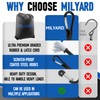 MILYARD 12 Inch Mini Bungee Cords with Carabiner Hooks, Black