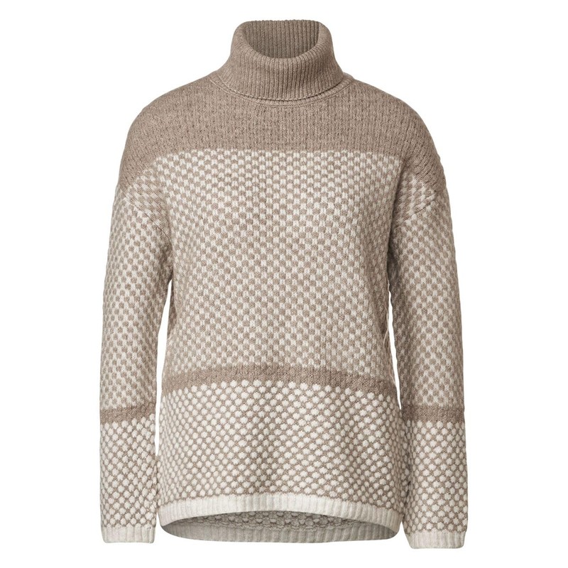 Street One Women's Turtleneck Jumper, multicoloured