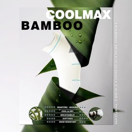 BRISIRA Bamboo Viscose Compression High Ankle Socks Women Athletic Cushioned Performance Odor Free Running socks Arch Support