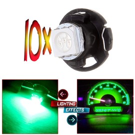 cciyu 10 Pack Green T5/T4.7 Neo Wedge LED Heater HVAC Climate Control Light Bulbs