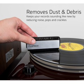 Fluance Vinyl Record & Stylus Cleaning Kit with 2-in-1 Anti-Static Carbon Fiber & Soft Velvet LP Brush and Stylus Brush (VB52)
