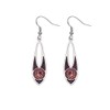 Rennie Mackintosh Inspired Rose, 36mm Teardrop Hook Earrings