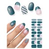 AutyaMee Semi Cured Gel Nail Strips (Green Cat Eye), Christmas