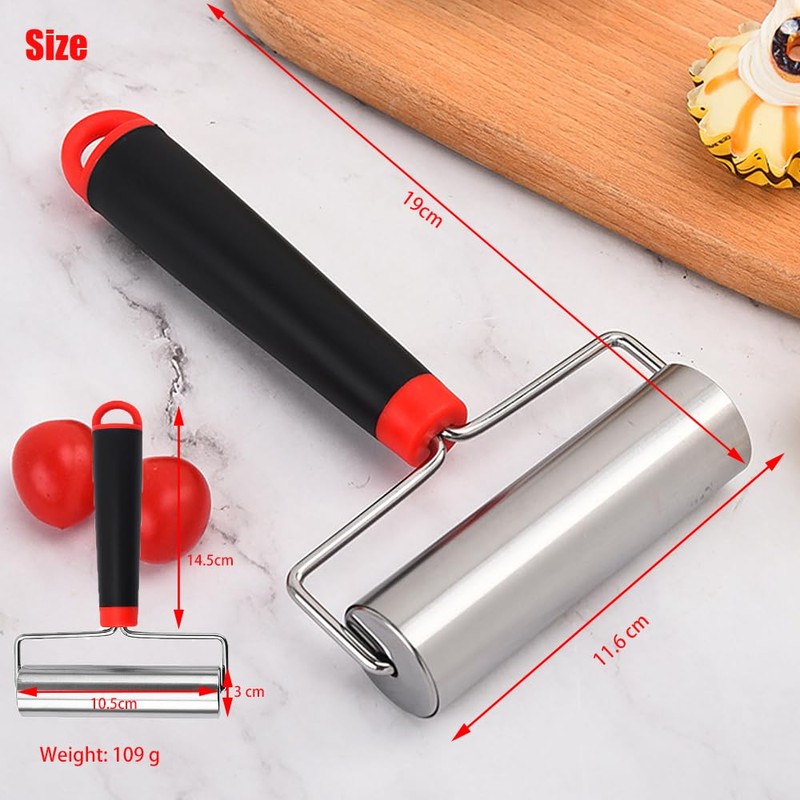 LdawyDE Rolling Pin, Small Stainless Steel, Rolling Pin, Handmade Rolling