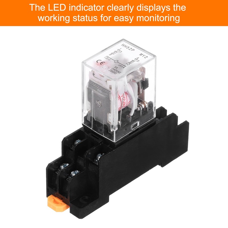 MECCANIXITY 6Pcs AC 110V Electromagnetic Power Relay, 8-Pin 5A Power