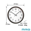 Mag W-768 BR-Z Noah Precision Wall Clock, Radio Clock, Analog,
