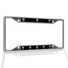Fastasticdeals Metal Insert License Plate Frame Silver Alien Face Weatherproof