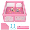 79x71 in Baby Playpen with Mat: Large Play Pen for