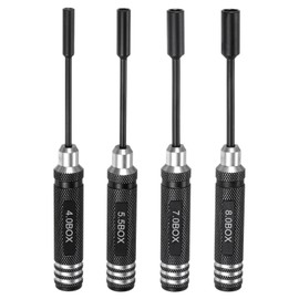 sourcing map 4pcs RC Hex Nut Socket Screw Driver 4.0mm 5.5mm 7.0mm 8.0mm RC Hexagon Wrench Screwdrivers Repair Tools Kit for RC Models Car Helicopter Boat