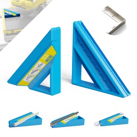 Tile Tool, Tile Edge Trim Cutting Tool for Installation, Precise 45-Degree Miter Cut Tile Trim Square Accessories for Pro and Beginner (1 Piece, Blue)