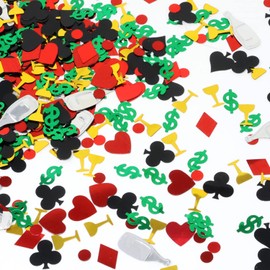 Honbay 60g Casino Party Table Scatter Confetti, Party Decoration Confetti, Sequins Sprinkle Confetti, for Viva Las Vegas Party, Game Night, Carnival Party, Themed Party, Celebrations, Birthday,