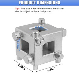 GAOLAOSY Car Cube Brake Caliper Compression Tool, 3/8'' Steel Brake Piston Remover Adapter for Vehicle Rear Disc Brakes, Universal Caliper Piston Wind Back Cube Tool Car Accessories