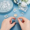 AHANDMAKER Pack of 30 Acrylic Ring Holder, Transparent Ring Display