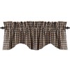 Heritage House Check Scalloped Black and Nutmeg 72" x 15.5"