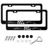 2pcs License Plate Frame with Screws Aluminum Metal Auto US