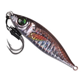Slow Pitch Jigs Saltwater Fishing Lure Speed Jigging Slow Pitch Jigs with Assist Hooks Butterfly Jigs 3D Print Offshore Deep Sea Fishing Pitching Bait for Tuna Kingfish Bluefin