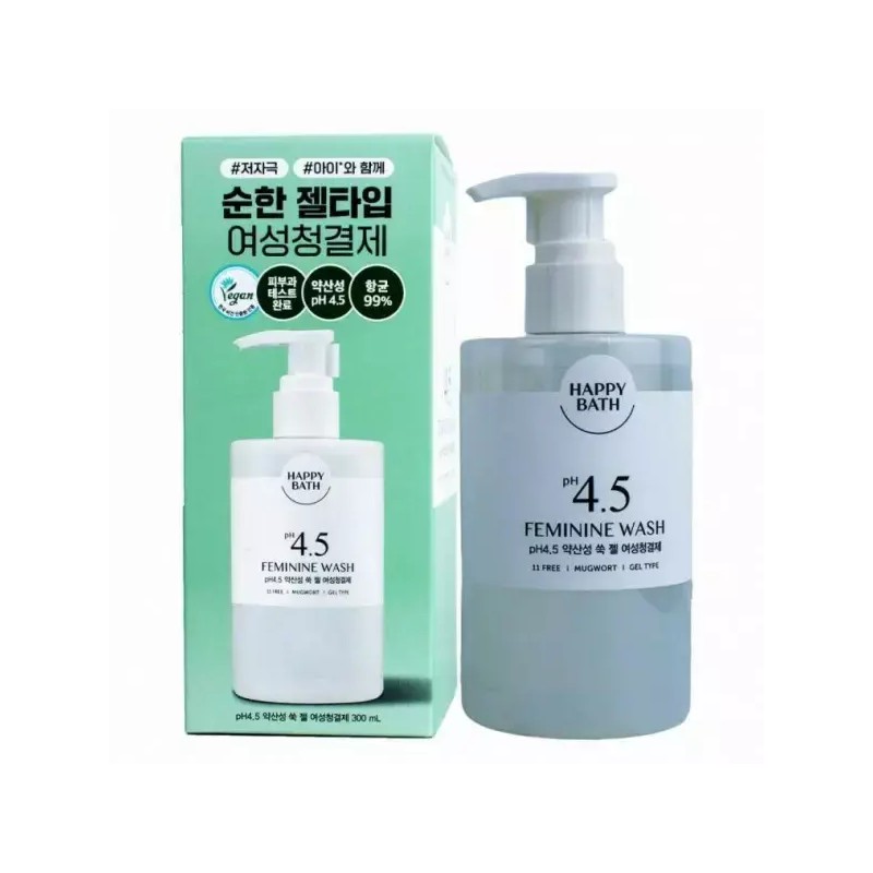Happybath 해피바스 피에이치4.5 약산성 쑥 젤 여성청결제 300ml Happybath pH4.5