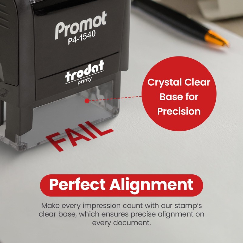 Promot Bold Fail - Self Inking Rubber Stamp - Ink