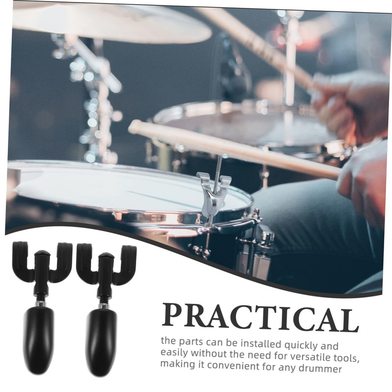 Kisangel 2pcs Stainless Steel Drum Ear Hooks Versatile Percussion Drum