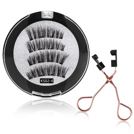 Magnetic Eyelashes,Reusable magnetic eyelashes,Beautiful natural eyelashes that are easy to wear,Comfortable magnetic eyelashes,2 pairs 2 Style false eyelashes,Free wearing clip (KS02-4)