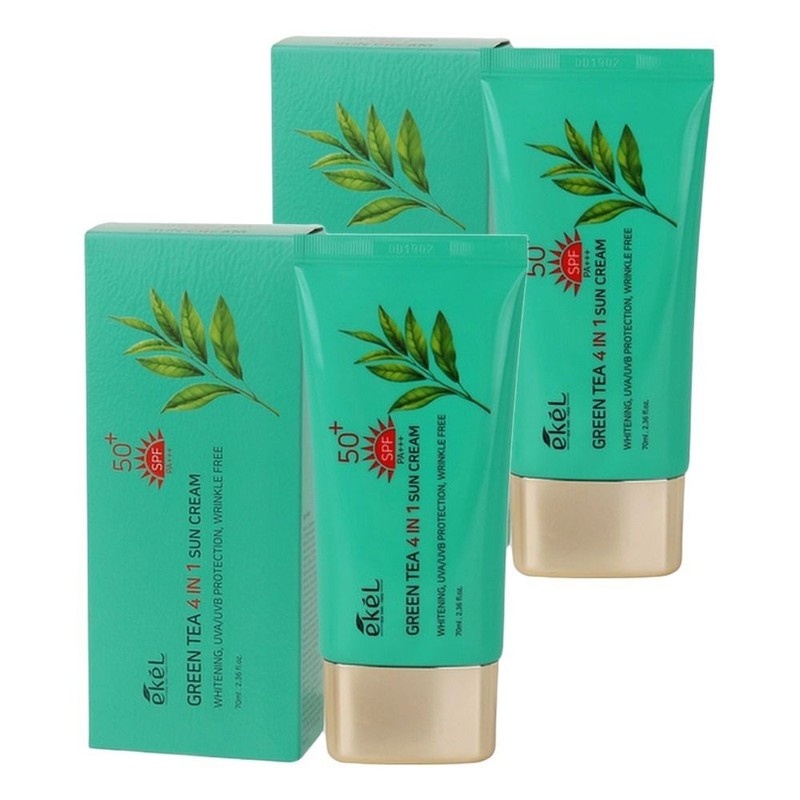 Ikel green tea four-in-one sunscreen 70ml 2 pieces mild tone-up