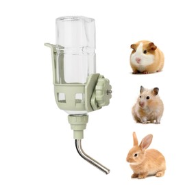 Guinea Pig Water Bottle, Small Animal Plastic Buckle no drip Glass Water Dispenser, Suitable for Hamsters, pet Rabbits, Rats, Mouse, Totoro, Hedgehogs (Green)