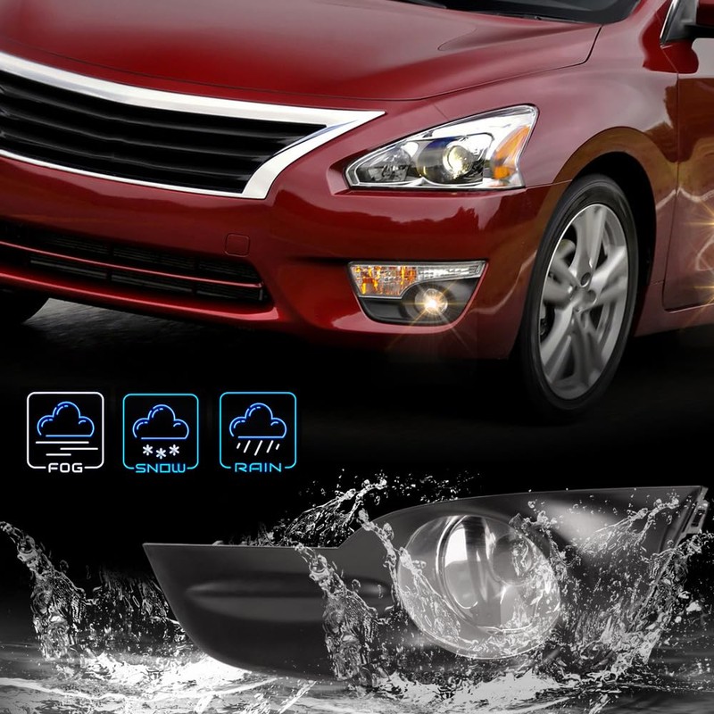PIT66 Front Bumper Fog Lights, Compatible with 2013-2015 Nissan Altima