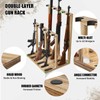 Emfogo Gun Rack, Wooden Gun Racks, Heavy Duty Standing Indoor