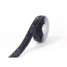 Dalrun Flexible Molding Trim for Wall, Mirror, Cabinet Edge Rope Molding 1.4 X 120, 0.3" Thickness,Self-Adhesive (Black)