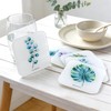 Watercolor Botanical Acrylic Coasters, Double-Sided UV Printed, CNC Polished Edges,