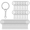 AiQInu Pack of 100 25 mm Key Rings with Chain,