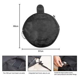 JZS Lazy Makeup Toiletry Bag, Drawstring Cosmetic Makeup Bag Organizer Portable Quick Pack Toiletry Bag for Travel, Gifts, and Daily Use(Flower and Black)