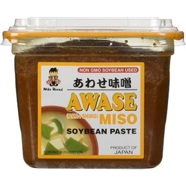 Miko - Awase Miso Soyabean Paste (Aka + Shiro) - 500 Gram - GMO Free Japanese Miso Paste