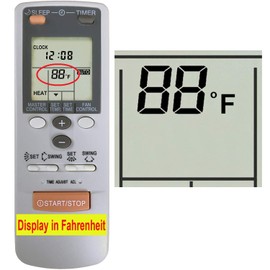 YING RAY Replacement for Fujitsu Air Conditioner Remote Control ASU9RD 9366645016 AR-FB5 (Display in Fahrenheit)