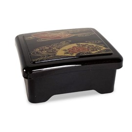 J-kitchens Unaju Heavy Box Kogetsudon Heavy Fan Face Kikusui Inner Vermilion Eel Heavy Box, Made in Japan