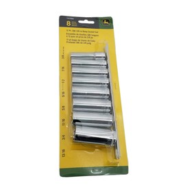 John Deere 8 Piece 12 PT SAE 3/8" Deep Socket Set - TY27809