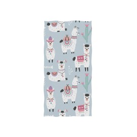 senya Cartoon Alpacas Hand Towel Ultra Soft Luxury Towels for Bathroom 30"x15"