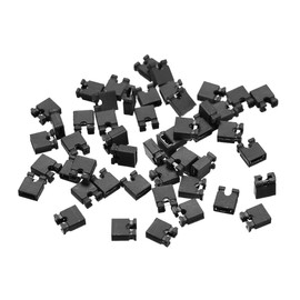 uxcell 50pcs 2mm Standard Pin Header Jumper Cap Short Circuit Connection Cap Mini Micro Jumper Bridge Plug Black