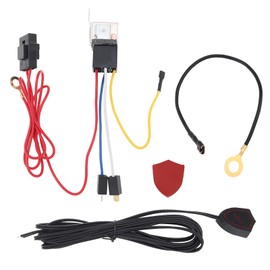 DriSentri Universal 12V 40 AMP Air Horn Relay Wiring Harness Kit for Car Truck Motorcycle, Double Loop Horn Wiring Harness & Button