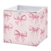 CZXW Pink Bows Storage Bins Cube Foldable Storage Baskets Bin